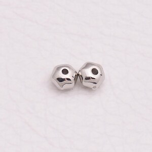 Organic Nugget Beads for DIY Jewelry Tiny Irregular Metal Spacer Findings in Silver or 18K Gold Filled 10pcs 4*3mm