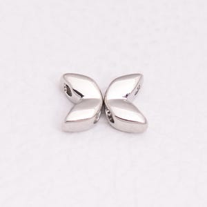 Minimalist Moon Connector for DIY Jewelry Two Hole Crescent Link Finding in Silver or 18K Gold Filled 10pcs 7*5mm