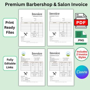 Rechnungsvorlagen Friseur Schönheitsservice, Friseur Rechnung bearbeitbar, Verkaufsurkunde druckbar, Rechnungsvorlage Digital Sofort Download