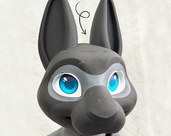 Schäumende TPU-Kaninchen-Fursuit-Kopfbasis - 3D gedruckt, anfängerfreundlich, flexibel und langlebig