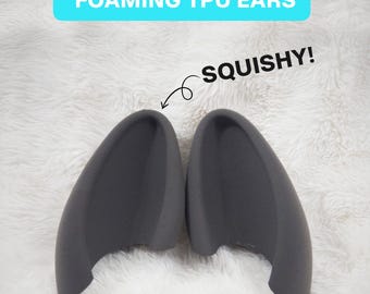 Schäumende TPU Fursuit Häschenohren - 3D Gedruckt, anfängerfreundlich, flexibel & langlebig