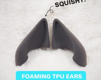 Lynx Fursuit Ohren, schäumendes TPU - 3D Gedruckt, anfängerfreundlich, flexibel & langlebig