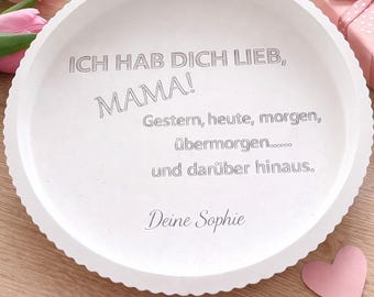 Muttertagsgeschenk personalisiert – Schale für Mama mit Name – Ich hab dich lieb Mama – Geschenkidee Mutter – personalisierte Schüssel