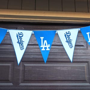 Printable LA Dodgers Pennant Flag Banner
