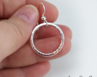 Small Sterling Silver Hoops - Silver Circle Earrings - 925 Sterling Silver Jewelry - Gift Ideas