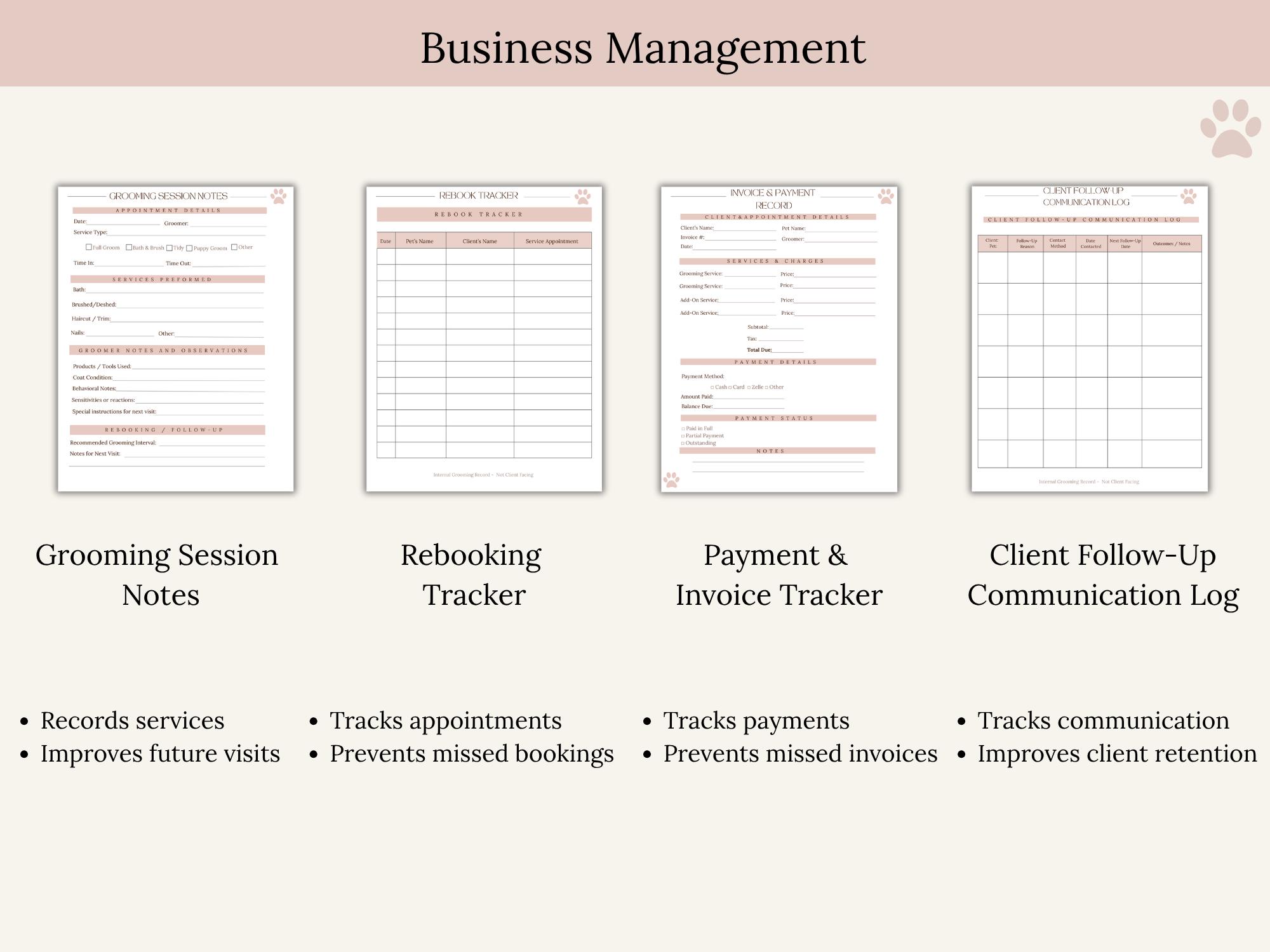 Grooming Forms.pdf Dog Grooming Forms Bundle | Intake Form, Consent & Liability Waiver ...