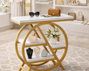 3 Tier Narrow Side Table with Storage | Modern End Table for Living Room | Sofa Side Table | Nightstand with Shelves