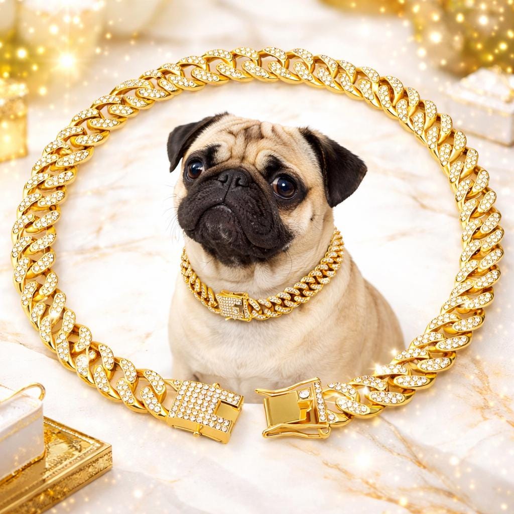 Nicoone Collier pour Chien, Collier Chaine Chien en Acier Inoxydable