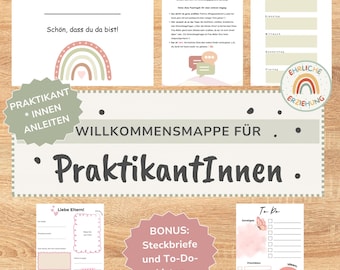 Dossier d'accueil pour les stagiaires en maternelle, guide de formation pratique pour les éducateurs, guide du dossier de stagiaire, PDF imprimable A4 A3