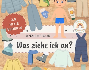 Visual Dressing Man for Daycare Wardrobe | What Should I Wear, Boy 2.0 Template PDF | Dressing Corner for Morning Circle, Under 3s, Child Daycare