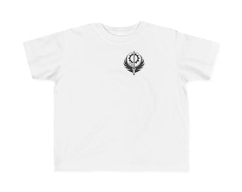 Camiseta con el emblema de BOS Gear / Camiseta para niños pequeños, logotipo negro minimalista / Inspirada en Fallout