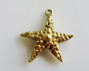 Vintage 9ct  Star Fish Charm or Pendant