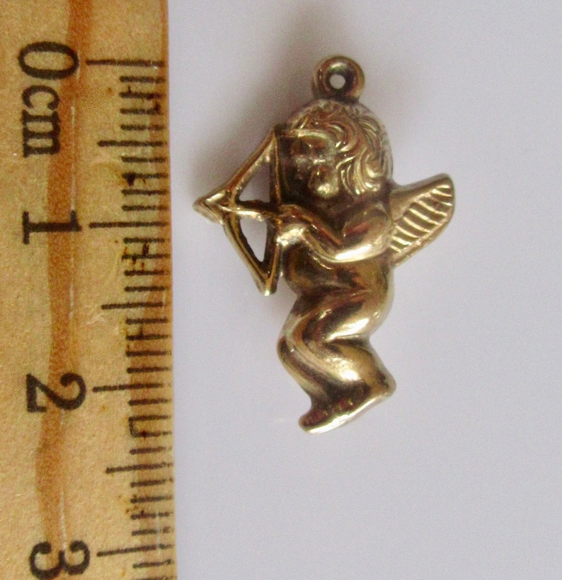 9ct Gold Cupid and Arrow Charm or Pendant