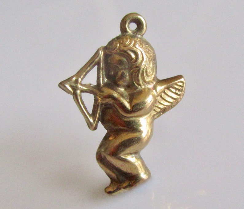 9ct Gold Cupid and Arrow Charm or Pendant
