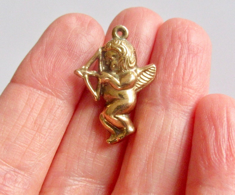 9ct Gold Cupid and Arrow Charm or Pendant