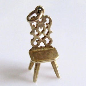 Vintage 9 Karat Gold Stuhl Anhänger