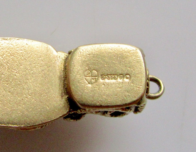 9ct Gold and Garnet Shoe Charm or Pendant