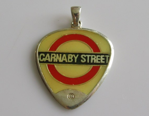 Sterling Silver Enamel Carnaby Street Guitar Pick