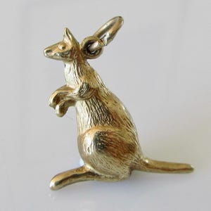 Vintage Hohl 9 Karat Gold Känguru Anhänger