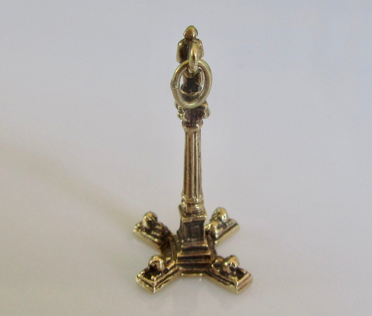 9ct Gold Nelsons Column London Charm | Etsy