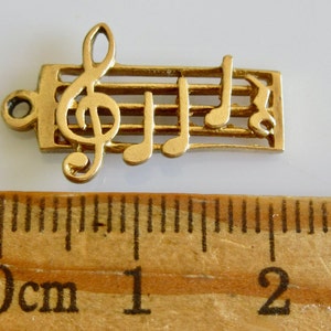9ct Gold Musical Notes Vintage Charm or Pendant - Etsy UK