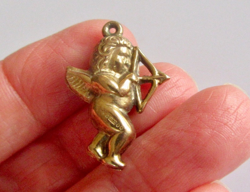 9ct Gold Cupid and Arrow Charm or Pendant