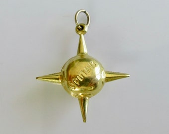 Vintage 9ct Gold Sputnik Charm or Pendant