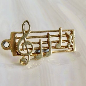 9ct Gold Musical Notes Vintage Charm or Pendant - Etsy UK