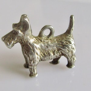 Sterling Silver Scottie Dog Charm or Pendant
