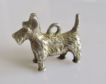 Sterling Silver Scottie Dog Charm or Pendant