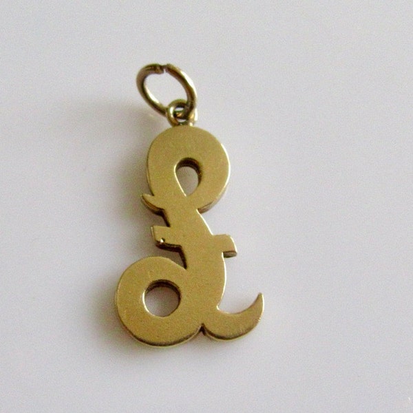 Vintage 9ct Gold British Pound Note Symbol Charm or Pendant