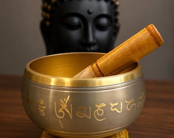 Tibetan Singing Bowl Set – Meditation Sound Bowl for Yoga | Bowl 4" Inch