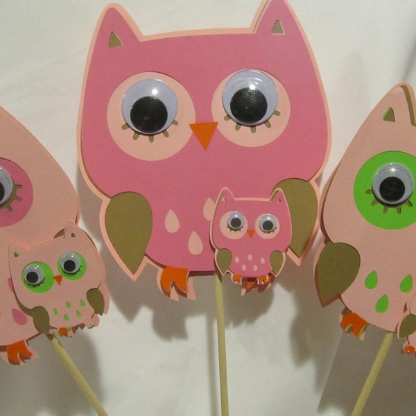 Owl Baby Shower Centerpiece  3-piece set