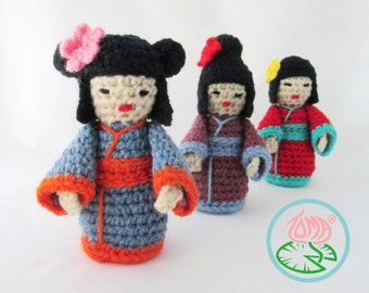 Amigurumi Mini Kokeshi (Japanese) Doll