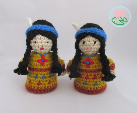 crochet indian doll