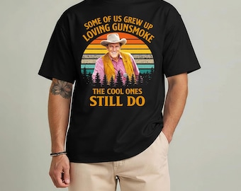 Gunsmoke Retro T-Shirt, Marshal Matt Dillon Western Cowboy Tee