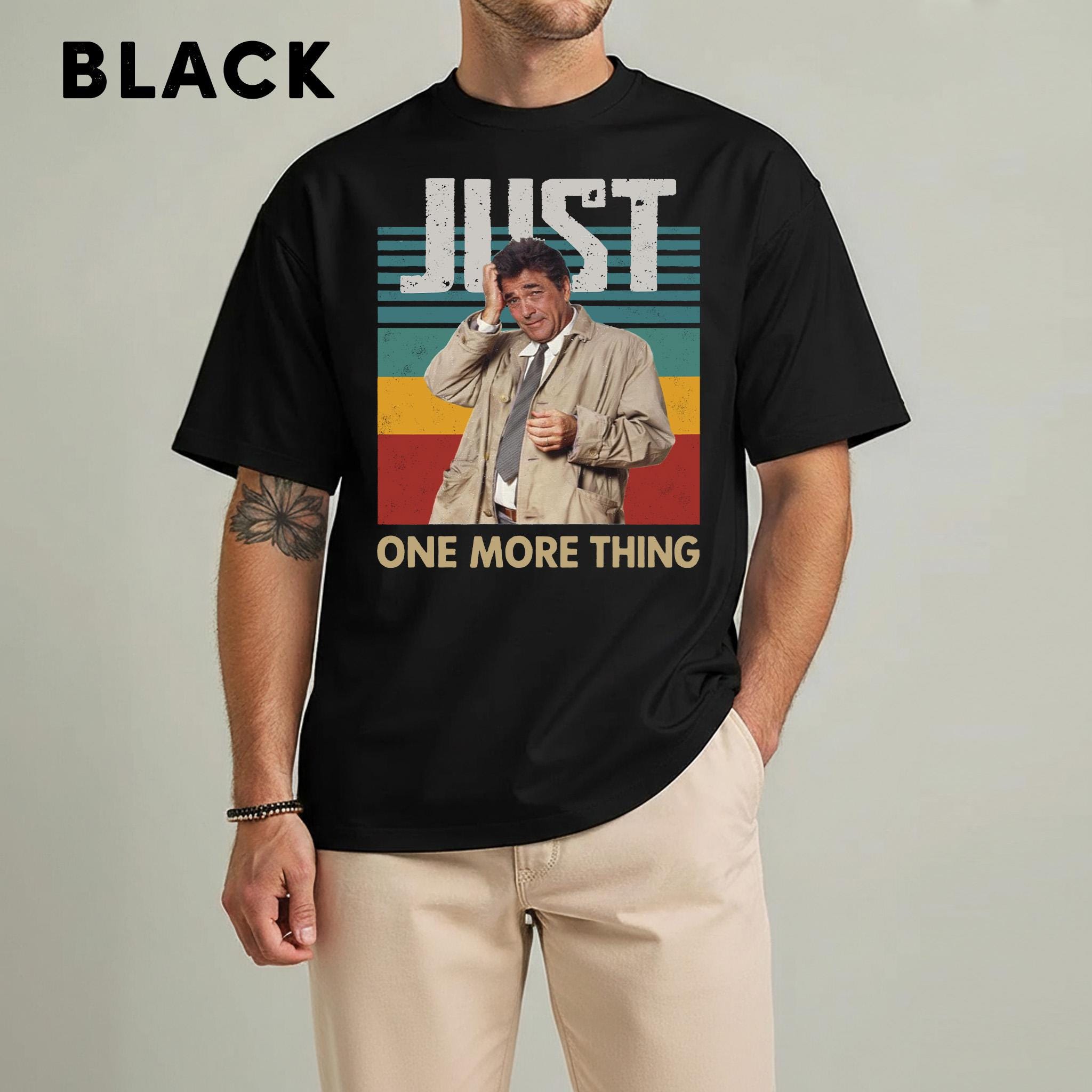 Columbo Just One More Thing Retro T-shirt, Detective TV Series