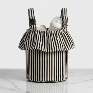 Patrón de costura para bolso tipo cubo para cochecito / Bolso organizador colgante (descarga en PDF)