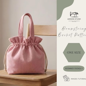 Drawstring Bucket Pattern PDF | Beginner-Friendly, PDF Download A4/A0 Letter
