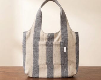 PDF-Schnittmuster für Schultertasche | Alltagstasche aus Canvas | Einkaufstasche | Videoanleitung | Sofort-Download