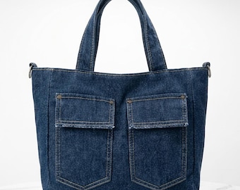 Nähanleitung für eine Jeans-Tragetasche | DIY-Anleitung für eine Jeans-Handtasche (PDF-Download)