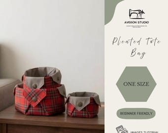 Patrón de costura para cestas de tela DIY en 3 tamaños / Ideal para principiantes