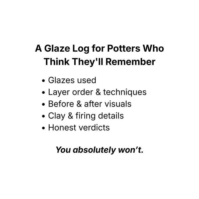 Pottery Glaze Log Book – Ceramic Studio Tracker (printable A4 PDF) - Etsy