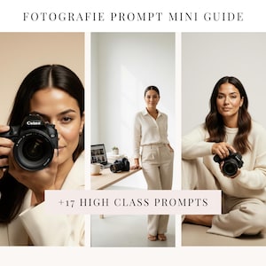 Mini-Guide zur Anwendung von Foto-Prompts | Anleitung für KI-Bildideen & Content | inkl. 17 Foto-Prompts PDF