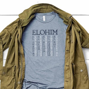 Elohim + Names of God T-shirt, El Shaddai, El Olam, El Elyon, El Hakadosh, El Roi Tee, The God Almighty Tshirt, Unisex