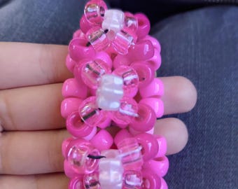 Pink Bumper Cuff With Flowers
