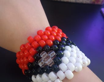 Poke Ball Multi Stitch Cuff