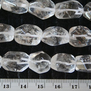 Natural Rock Crystal Quartz Faceted Small Nugget Beads Strand, 16 Inch Strand G01128