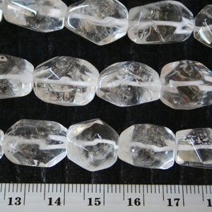 Natural Rock Crystal Quartz Faceted Small Nugget Beads Strand, 16 Inch Strand G01128 image 1