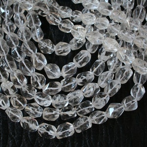 Natural Rock Crystal Quartz Faceted Small Nugget Beads Strand, 16 Inch Strand G01128 image 3